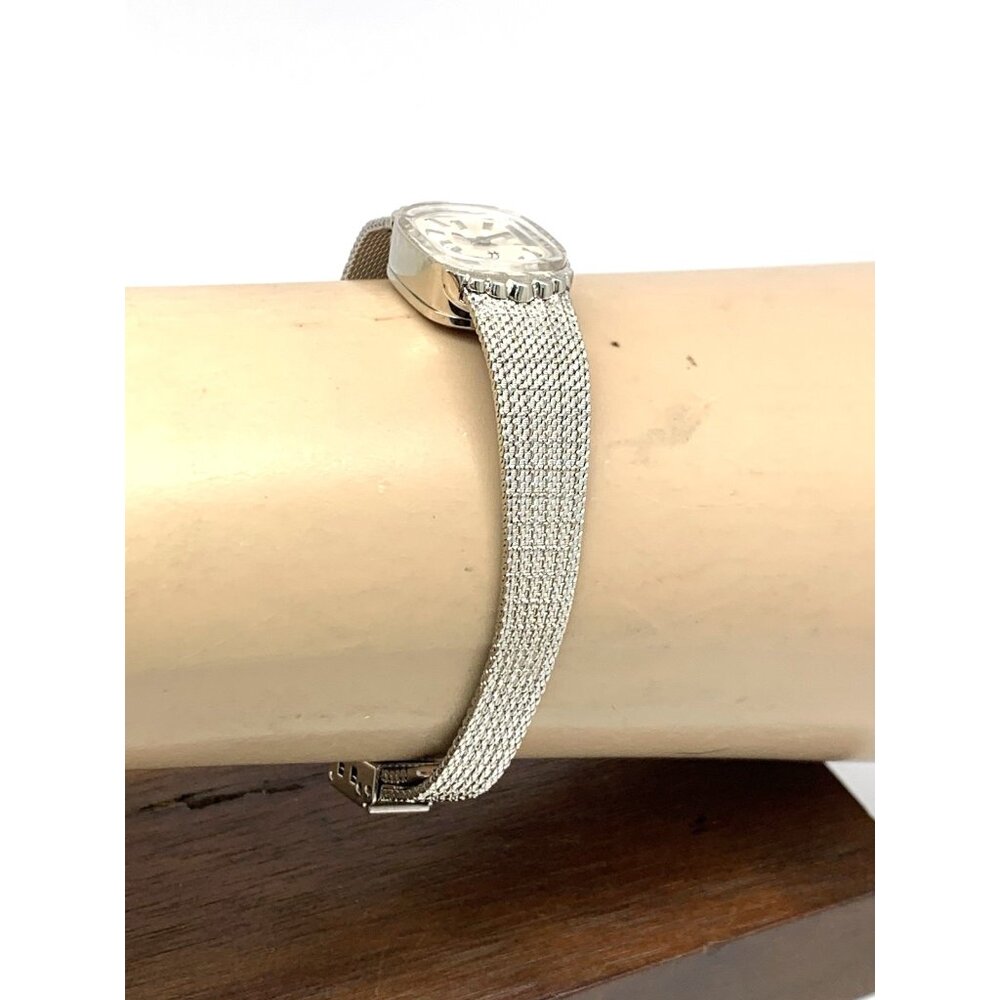 Hamilton Women's Watch 14k White Gold Case Vintage Swiss Hand Wind Petite 15mm - Picture 14 of 16